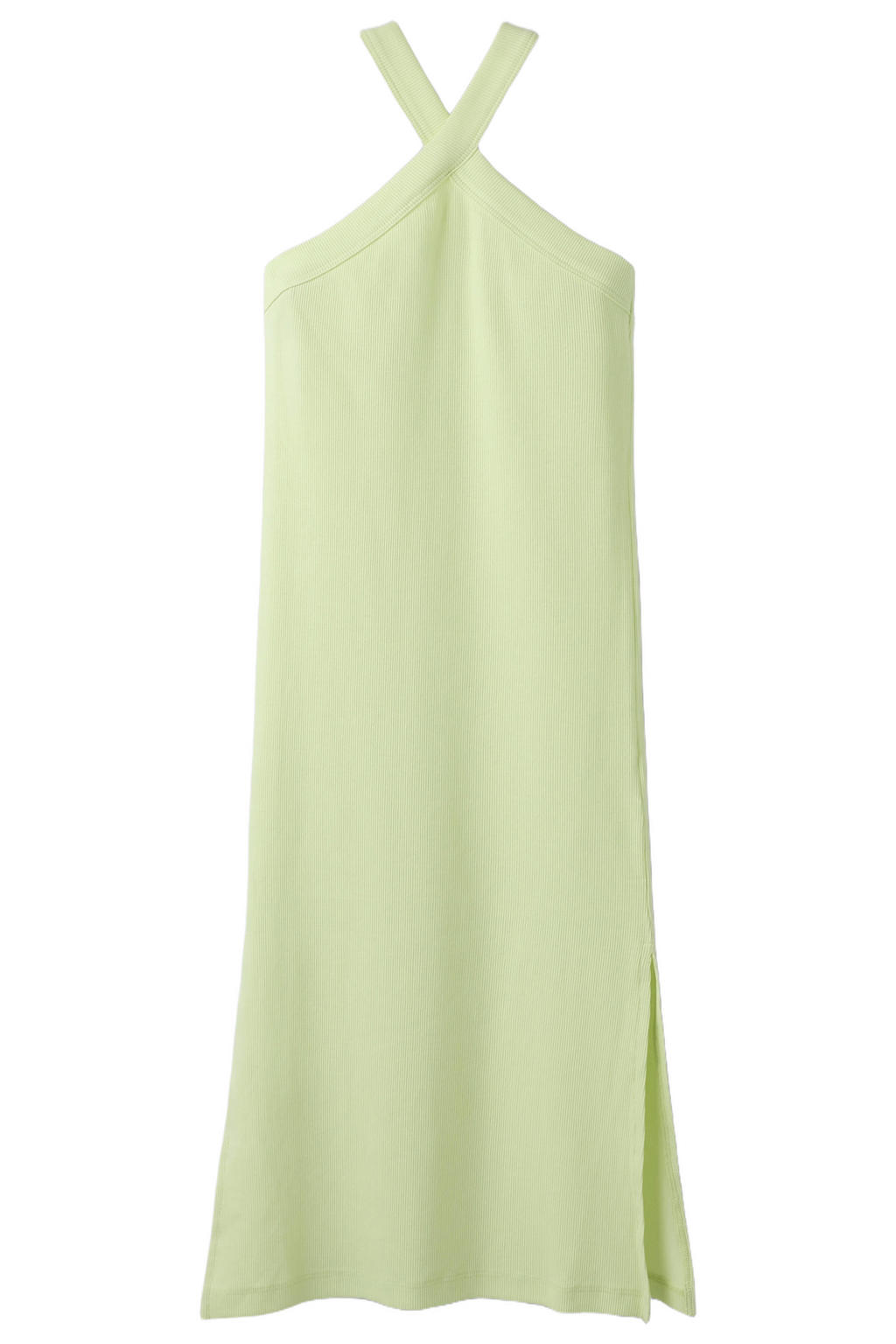 Groene meisjes NAME IT KIDS maxi one shoulder jurk rib met effen