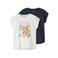 NAME IT KIDS T-shirt - wit/donkerblauw (set van 2)