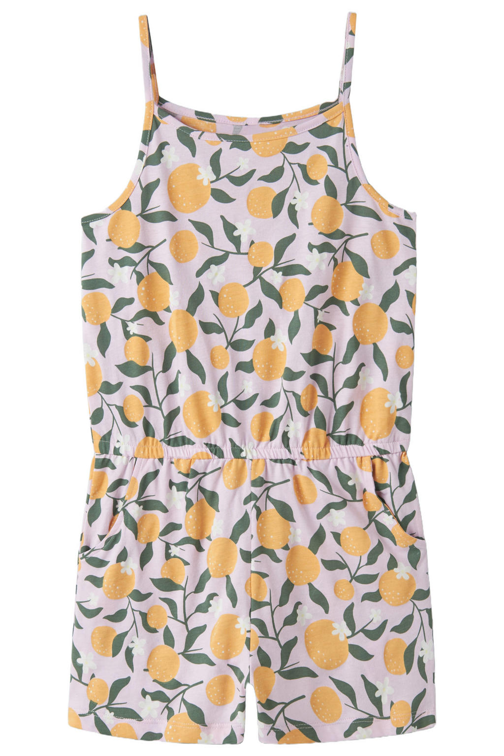 NAME IT KIDS playsuit met all over print lichtroze/oranje