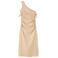 NAME IT KIDS maxi one shoulder jurk rib oranje
