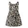 NAME IT KIDS korte jurk met panterprint bruin