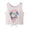 NAME IT KIDS cropped mouwloze top lichtroze