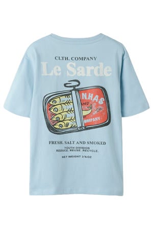 T-shirt met backprint blauw