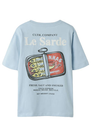 T-shirt met backprint blauw