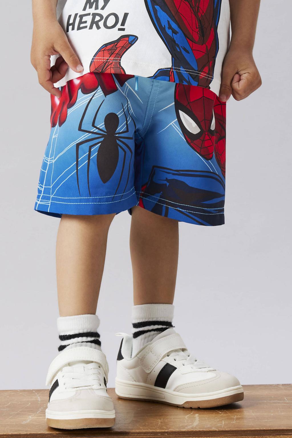 NAME IT MINI Spiderman zwemshort blauw/rood