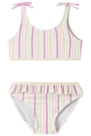 getreept crop bikini roze/multicolor