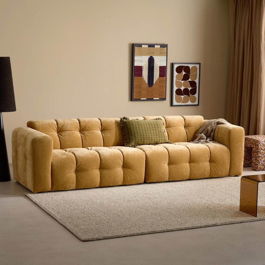 NOUS Living 4-zitsbank Lina - geel