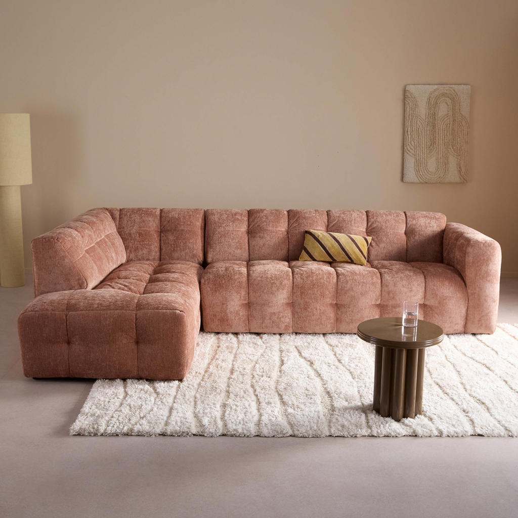 NOUS Living hoekbank links Lina - roze