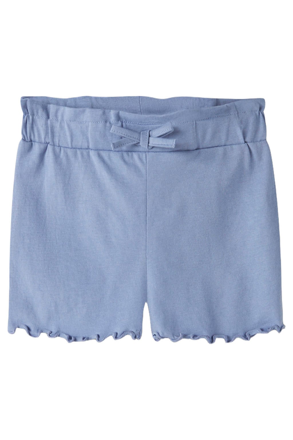Paarse meisjes NAME IT MINI regular casual short van katoen met elastische tailleband en effen
