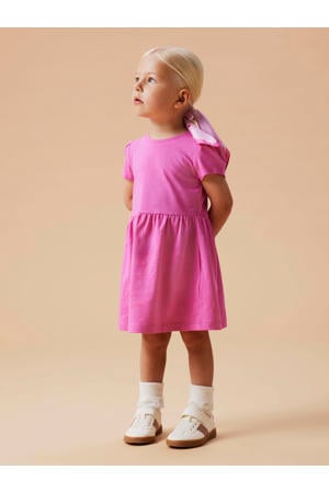 midi jurk roze