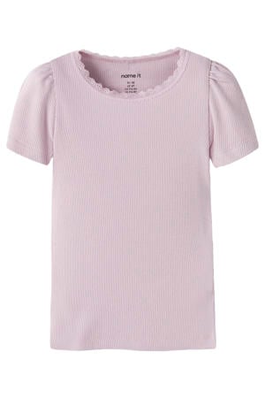 T-shirt rib gebreid