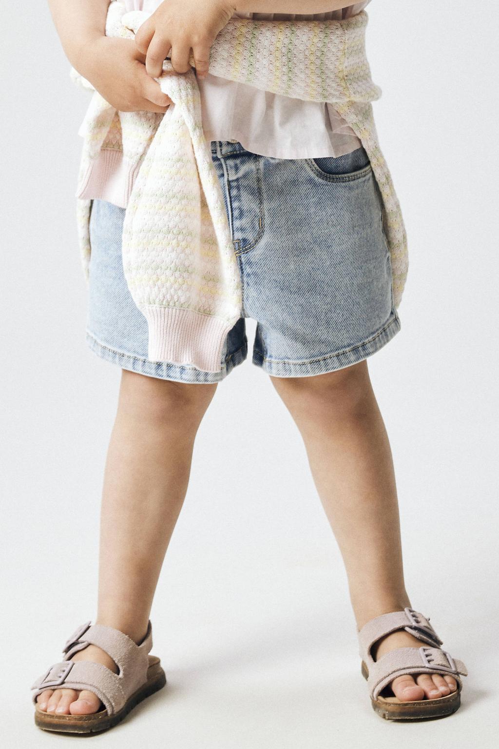 NAME IT MINI mom regular waist short light blue denim