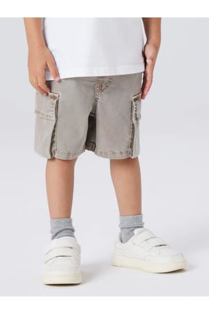regular waist cargo short grijsbruin