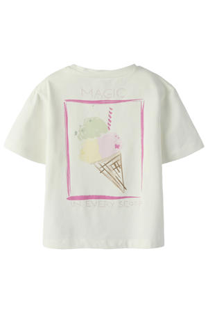 T-shirt met backprint wit