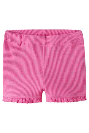 regular casual short roze met textuur