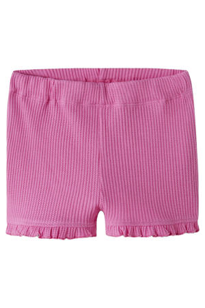 regular casual short roze met textuur