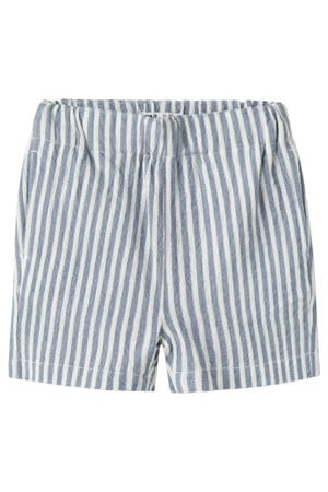 regular gestreepte casual short blauw/wit
