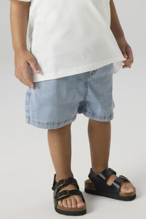 relaxed short light blue denim
