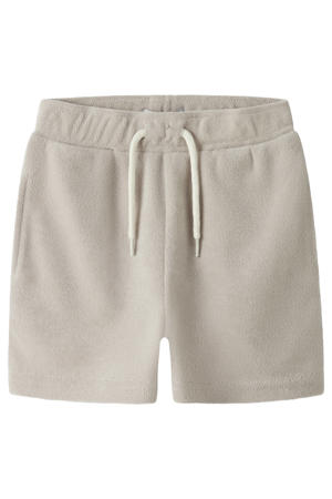 regular casual short beige met textuur
