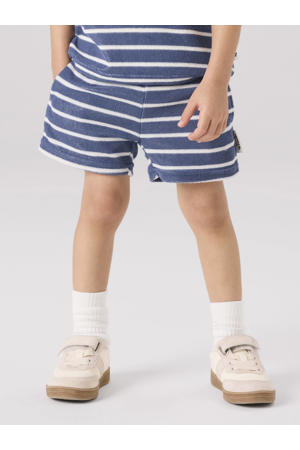 regular gestreepte casual short blauw met textuur