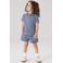 NAME IT MINI regular gestreepte casual short blauw met textuur