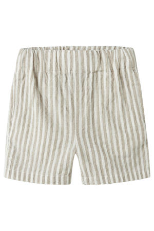regular gestreepte casual short beige/wit