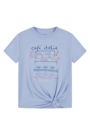 jersey T-shirt lichtblauw