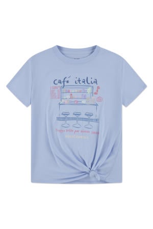 jersey T-shirt lichtblauw