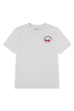 jersey T-shirt met backprint wit