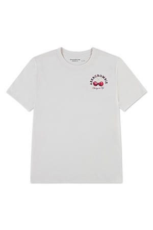 jersey T-shirt met backprint wit