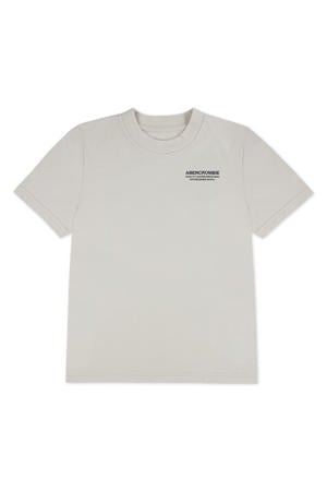 jersey T-shirt met backprint beige