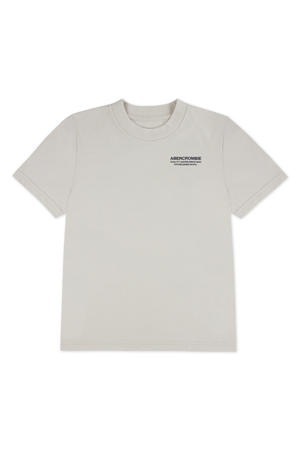 jersey T-shirt met backprint beige