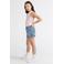 Abercrombie & Fitch regular waist gebloemde short light blue denim