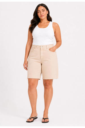 denim regular waist jort ecru