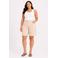 NOISY MAY Curve denim regular waist jort ecru