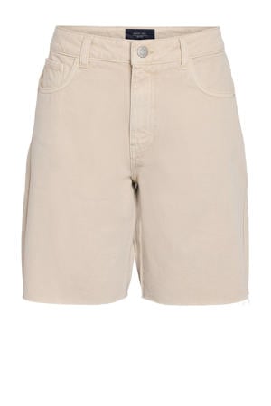 denim regular waist jort ecru