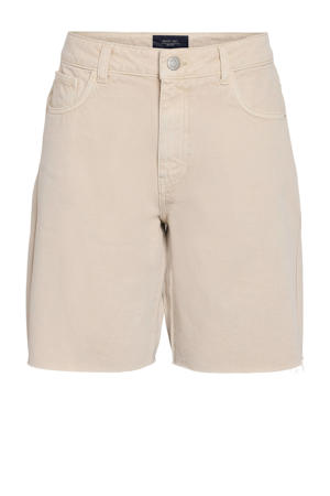 denim regular waist jort ecru