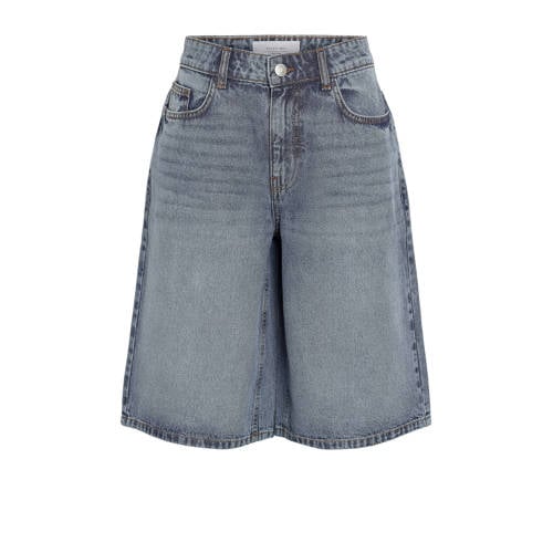 NOISY MAY Curve denim baggy regular waist bermuda short medium blue denim afbeelding