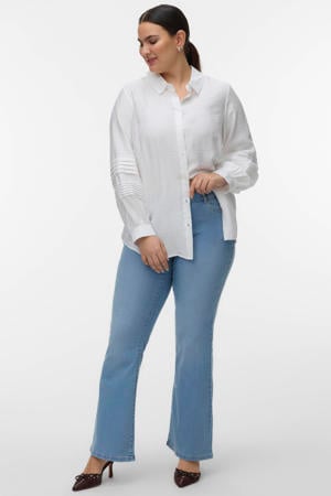 Vmcscarlet Mr Flared Jeans Mix Cur high waist flared jeans light blue denim