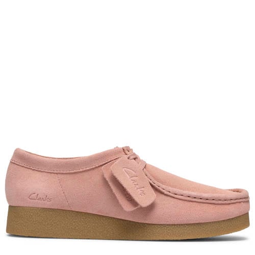 Clarks Wallabee evo suède veterschoenen lichtroze afbeelding