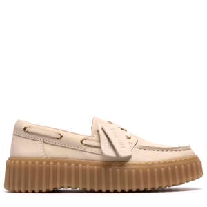 Torhill boat leren bootschoenen ecru