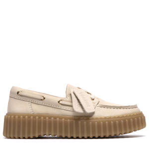 Torhill boat leren bootschoenen ecru