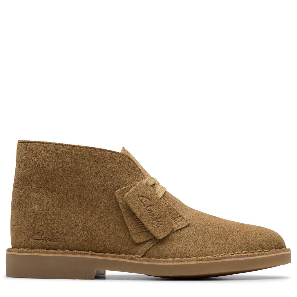 Camelkleurige dames Clarks Torhill boat suède veterboots