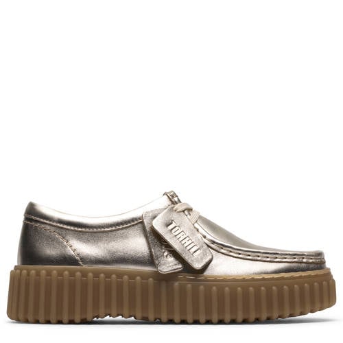 Clarks Torhill Bee leren veterschoenen goud afbeelding