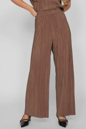 high waist broek bruin