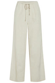 thumbnail: VILA wide leg regular waist casual broek met linnen ecru