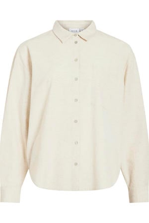 blouse met linnen zand