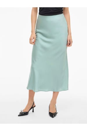 midi rok lichtblauw