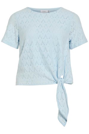 top broderie lichtblauw