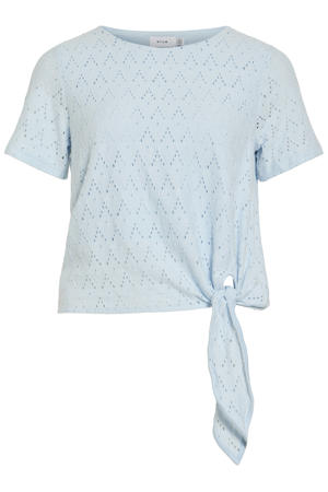 top broderie lichtblauw